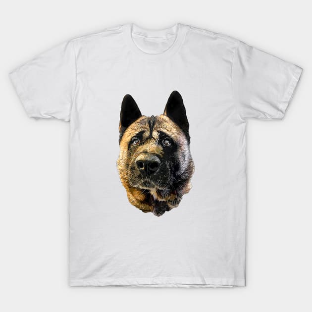 Akita- Gorgeous Akita Inu American Akita T-Shirt by ElegantCat